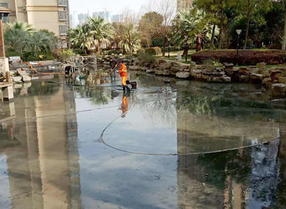 隆安景观池淤泥清理